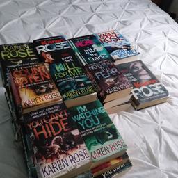 Karen Rose books. There are 18 paperbacks plus 5 hard backs. prefer to go all together but will split if needed.
comes from a smoke and pet free home
COLLECTION ONLY