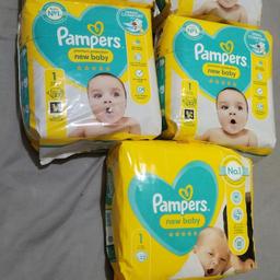 Pampers nappies size 1. 22 nappies per pack.£15 for the whole lot. Collecton form NW10