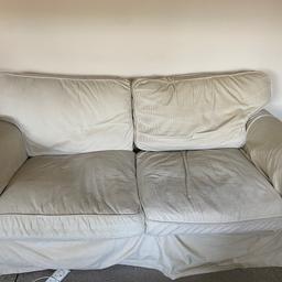 2 Sofa’s, both Two Seater Sofas.
Removal covers for cleaning.
No damage to outer covering.
Will need to be collected via a Van.
Bought for £600 each from Ikea.