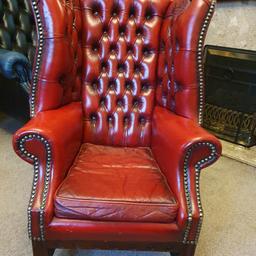 Oxblood child's chesterfield queen anne chair see picture for measurements.Vintage it's heavy only reason selling as changed suite needs loving again.Thanks for looking COLLECTION ONLY NO COURIER