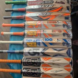 I have a wide range of hard ball cricket bats for sale .These are high quality and standard cricket bats.All new as could be seen in the picture .Grab a fresh  willow for yourself for new season .
Prices are different for each bat 
For more information please ask