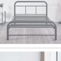 Excellent quality strong solid bed value for your money in excellent clean condition unwanted gift. Honest callers only please collection and pick up cash on collection. solid metal base single bed dark grey colour. Was over £200 new mesh base.make sure you have a van to collect.