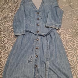 denim dress buttons in front with belt.from matalan. 