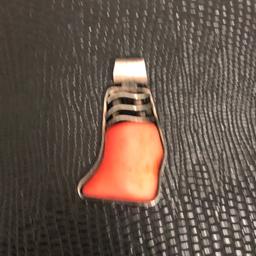 Old vintage pendant hallmarked 925 and other stamp with genuine natural coral . In good condition pls look at the pictures attached for more details can accept PayPal,collection,bank transfer or delivery if close by. Shpocks wallet too