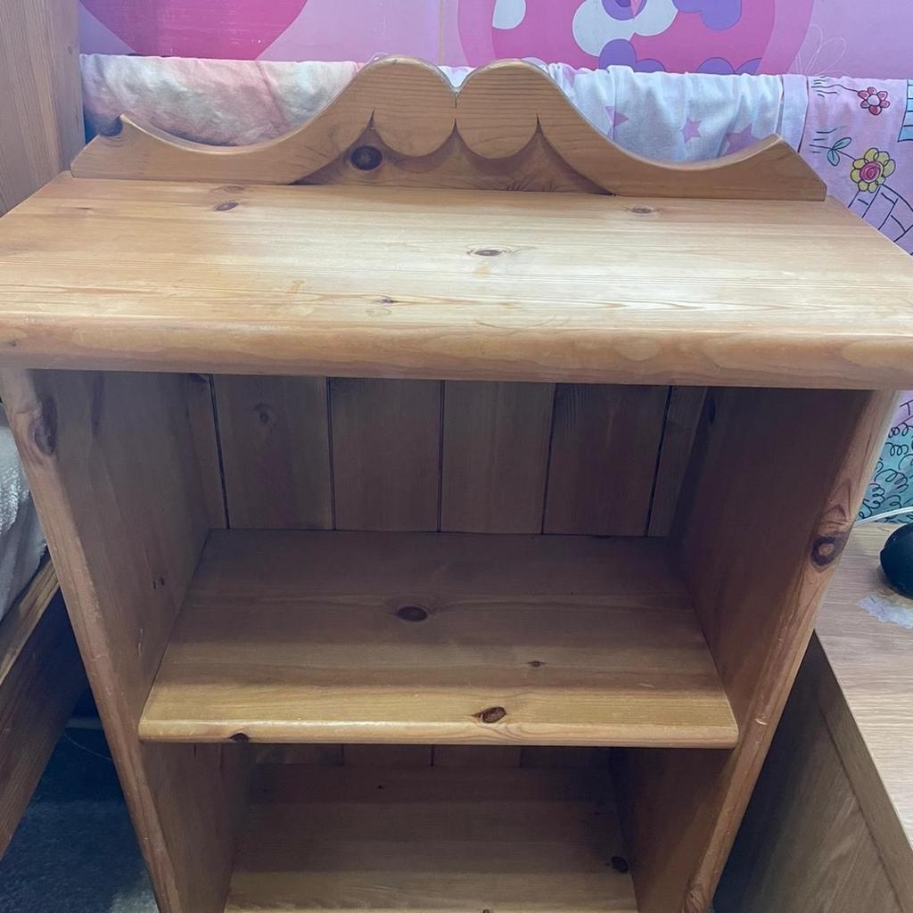 Beautiful solid wood furniture including bed wardrobe chest of drawers bedside cabinet