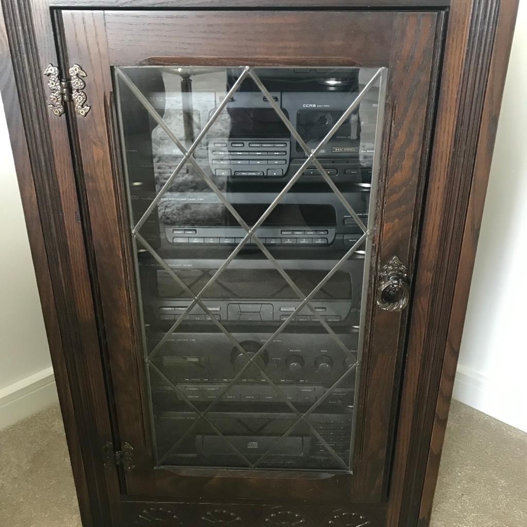 Bookcase with leaded glass doors
Corner unit with leaded glass doors
T V Cabinet
Nest of tables
Standard Lamp
HI FI Cabinet with leaded glass door
Slim table
