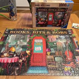 AS NEW - bought for £15, completed once as shown.
Absolutely superb jigsaw puzzle 1000 piece Ravensburger brand. This is in entitled: Books, Bits & Bobs and it was a joy to complete. 😍
See all pics to show every piece 🧩 is accounted for.
Can post for extra ….