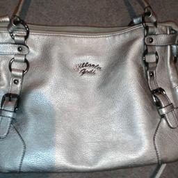 Metallic silver Handbag with shoulder strap. excellent condition. Hardly used.