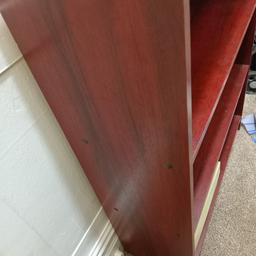 wooden brown book shelf in good condition
