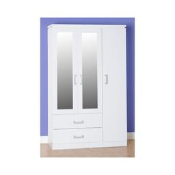 Title: Charles 3 Door 2 Drawer Mirrored Wardrobe
Product Code: SE-A10
Color: White
Dimensions: W 1160 x D 525 x H 1900 mm
Condition: BRAND NEW
Viewing recommended
Delivery Available