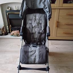 silver Cross zest buggy used at grandparents  so little use 
lies back for new born baby 
front swivel  wheels 
plastic apron used a few times 
carry handle
adjustable leg support 
5 point  harness
hood extends for sunshade 
basket underneath 
0-3 years aprox
readvertised because of time wasters