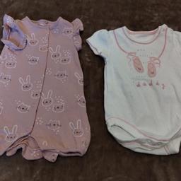 Romper Next like new 
Bodysuit Mothercare used good condition
☀️buy 5 items or more and get 25% off ☀️
➡️collection Bootle or I can deliver if local or for a small fee to the different area
📨postage available, will combine clothes on request
💲will accept PayPal, bank transfer or cash on collection
,👗baby clothes from 0- 4 years 🦖
🗣️Advertised on other sites so can delete anytime