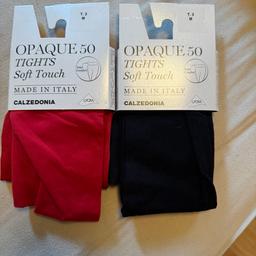 Verkaufe 2 Stück Strumpfhosen soft touch von Calzedonia. Passen leider nicht. Eine in rot und eine in schwarz.
