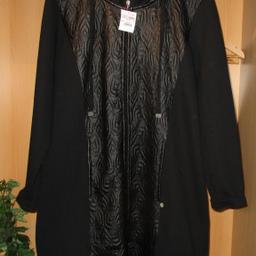 Mantel, schwarz, Leder-Optik mit Print , Kapuze, Eingrifftaschen, Tredy- Gr.2
AA 55cm
Länge 95cm