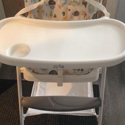 This highchair is ultra lightweight, making it compact and convenient for travel with a tray storage located on the back of seat. Born to grow, this chair adjusts to fit growing children with 3 seat recline angles.

Features:

One hand, quick compact fold and unfold
Fold strap easily accessed in middle of seat
Stands when folded
Extremely compact in folded position
Large 3 position adjustable tray with cupholder
Unique tray storage on back of legs
3 position seat recline
Large storage basket
Stationary footrest
SoftTouch, 5 point harness