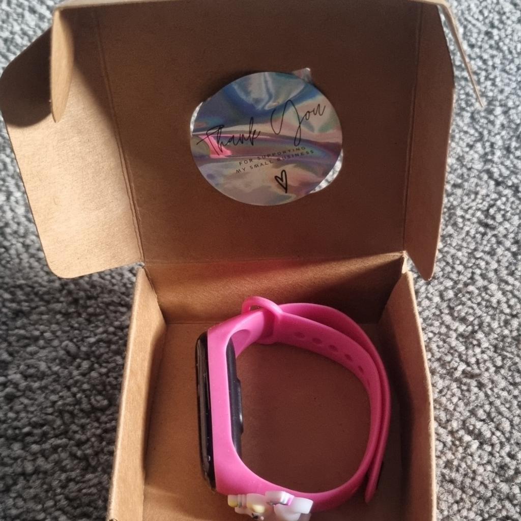 New and Boxed - Pink Silicone Digital Unicorn Watch - adjustable strap