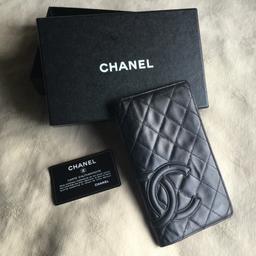 Stunning Chanel long leather black wallet/purse!
Some markings onto the interior and pockets. Faded on some parts of the pink leather. Please refer to photos. More photos available upon request. Hence, the price!
Comes with authenticity card and box.
L 18.5 x H 11cm
Dispatch with special delivery due to the value of the item.