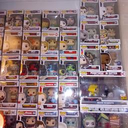 Variety of funko pop vinyls (Horror, Marvel, DC, Film & Music) 
Prices From £4 (Based on TPD Valuations)
Collection/Local Delivery/Postage Avaliable (PayPal Only)