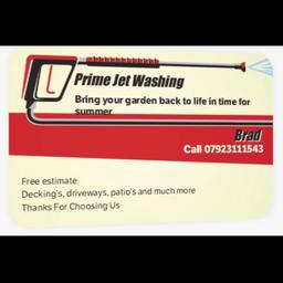 Get in touch for anything jet washing 

From 
Patios
Drive ways 
Decking 
Roofs 
And much more 
Thanks for choosing us