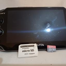 Ps Vita 1000 Oled modded for sale

MOD with Henkaku running on system software 3.65

Includes free shop for Vita, PSP and PS1 down games at a click of a button.

Includes 1000s of retro games on super Nintendo, Mega Drive, Atari, MaMe, NES, Game Boy advanced and more

128mb memory card included to add your own games from the free shop (PKGJ app)

The Vita sceen does have some scratches that can be seen on very bright back light but can not be seen during gaming