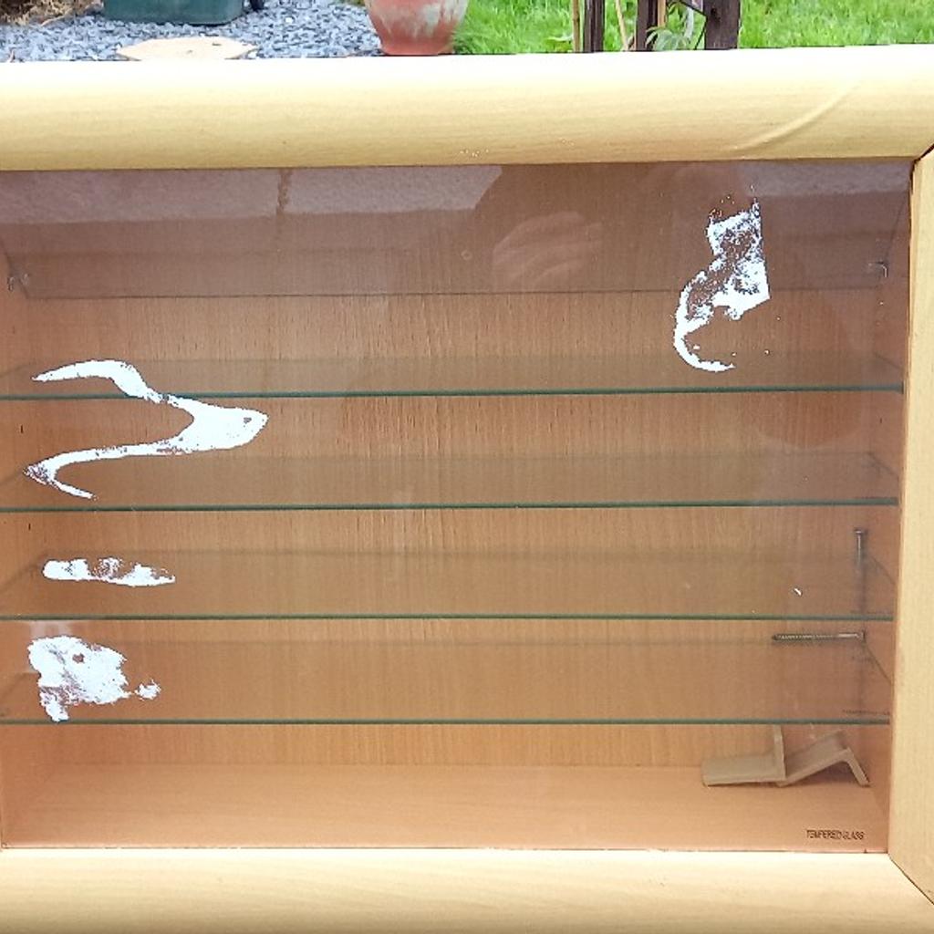 display cabinet with glass shelves for sale