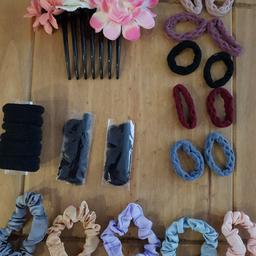 New & unused hair accessories including scrunchies, hair ties  decorated hair comb & 2 x hair nets.
COLLECTION  ONLY 
Please note items will ONLY be kept for a 48 hours after confirmation. If item is not collected within this time they will be relisted.
** ITEM IS COLLECTION ONLY **
   *** NO OFFERS ACCEPTED ***