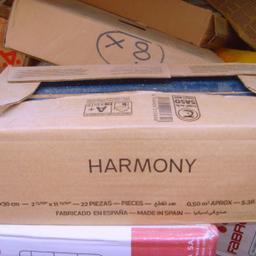 3 x boxes of harmony poiters /indigo 30 edge tiles
22 in a box Wall Tile 7.5x30cm Gloss £10 the lot