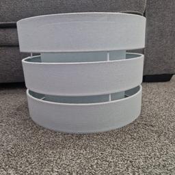 brand new light shade light blue/grey H25xW35cm.
bought for my room but the colour is wrong carnt take back as removed packaging.
collection bd226qt 
2 available £35 each