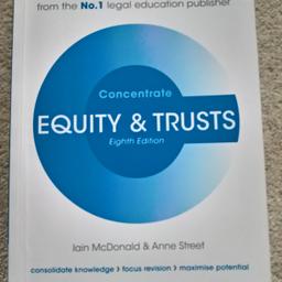 Concentrate Equity & Trusts Law. Undergraduate law degree revision & study guide.  8th Edition. Iain Mc Donald & Anne Street.  Oxford University Press.  ISBN 9780192865632