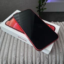 iPhone 12 64gb (Product Red™️) with box

Selling due to upgrade

Very Good overall condition with minimal marks on casing

Battery percentage 85%

Screen has a hairline crack running through the middle which does not affect usage

Back is in excellent condition

Cash on collection preferable