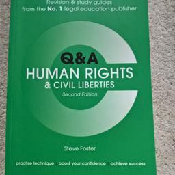 Concentrate Questions and Answers Human Rights and Civil Liberties: Law Q&A Revision and Study Guide (Concentrate Questions & Answers) 2nd Edition Author Steve Foster Published by Oxford University Press. As New. ISBN 9780198819899