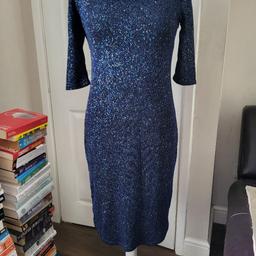 Stunning navy blue evening dress from Asos Maternity in size 10