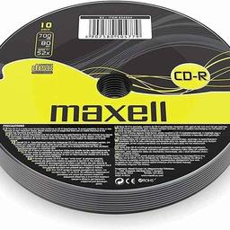 Maxell CD-R are perfect for storing your music downloads, recording data, videos and photographs etc. With a content capacity of 80 minutes of uncompressed music or a recording capacity of up to 700MB, these disc are optimal for your storage needs. Write once CD makes it unalterable and are ideal for archiving precious files. Suitable for most CD or DVD/CD players, computer drives and game consoles.

Specifications 
Single sided
52x write speed
80 mins of music
700MB data
Write once CD, ideal for archiving
Suitable for data, text,video, graphics, photographs etc
Durable and stable against sunlight exposure
10 Pack Shrin