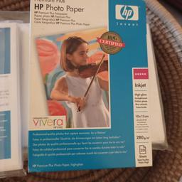 11 confezioni di carta fotografica HP cm. 10 x 15 € 6 a confezione (sono 50 fogli)