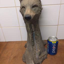 large wolf made from a resin