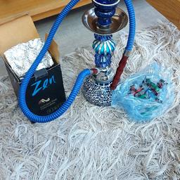 Shisha pipe with coconut coals and filter, Brand New immaculate condition.