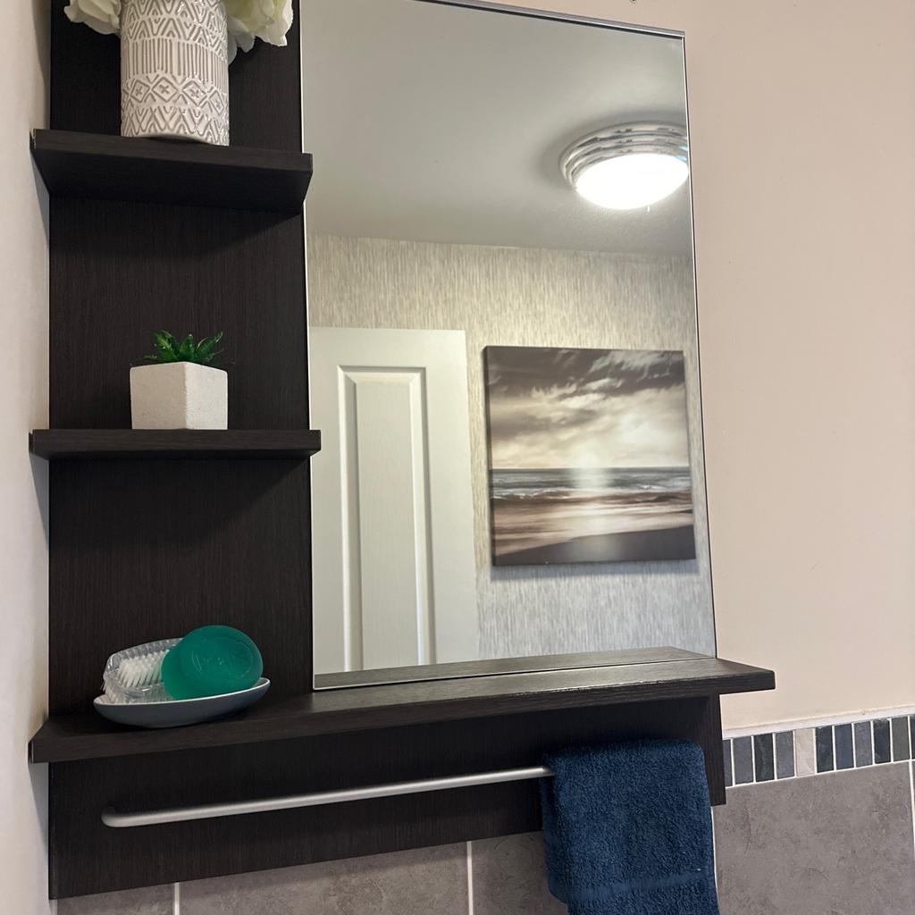 Beautiful bathroom mirror with shelves. Quick sell as moving house. Like new for cheap price
