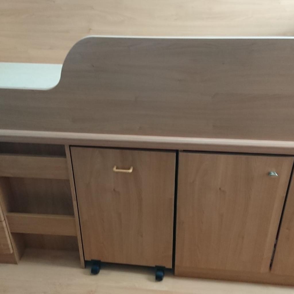 Mid sleeper used cabin bed with cupboard, pull out desk and chest of drawers. No mattress included.In good condition with some wear and tear.Only used by one child.
Have matching wardrobes and chests of drawers if interested.
Sorry no returns accepted.
From Smoke and pet free home.
Feel free to message anytime.
Thanks for Looking!
#valentine