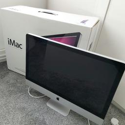 Apple iMac 27 inch. 2010 model.

FAULTY.
Suitable for spares or repairs.

Faulty graphics card.
No hard drive.
No RAM.

Screen was working perfectly with no dead pixels.

Owned since new.
Comes with original box and power cable.

Collection only.
Not beneficial to post due to size and weight.