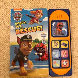 Paw patrol kids book with sounds , like new hardly used