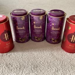Harrods storage tins including original content

Unopened and factory sealed

Happy to sell individually for £6.50each

Thank you for looking 😊