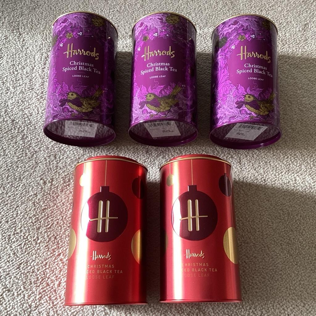 Harrods storage tins including original content

Unopened and factory sealed

Happy to sell individually for £6.50each

Thank you for looking 😊