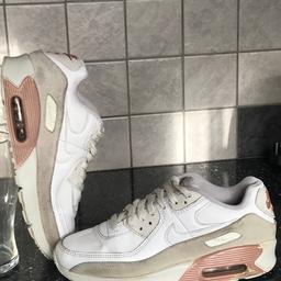 Nike Air Max 90 in good condition size 4.5 Uk Pink and white with both bubbles intact