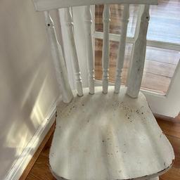 3 chairs all the same as this, wooden and good and sturdy. Need a lick of paint!