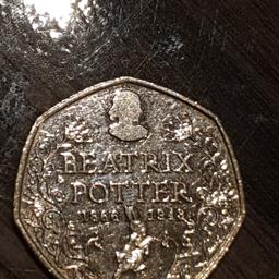 this is the rare Beatrix potter 50p coin it is in good condition and is good for collectors or even display in your room and normally if you search it up on ebay it will be £1000
