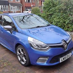 Blue Renault Clio GT Line. Good condition. All 4 alloys need refurbishing (some wear and tear) but can be done for you if required. Rear windows tinted. Crate will be removed prior to sale and parcel shelf inserted. Next MOT due 10/12/2024, Blue, 2 owners, £6999
Vehicle registered: 27/03/2015
Handsfree Keycard with Push Button Start-Stop
Headlights - Automatic On
Headrests - Front Height Adjustable
Lane Change Function
Pedals - Aluminium
Push Button Start
R-Link Multimedia System
RAID - Renault Anti Intruder Device
Rear Spoiler - G.T
Renault MediaNav Intergrated on Board Multimedia System inc 7in Touch Screen
Seatbelt Warning Sound
Soft Touch Dashboard
Speakers - x2 Front Tweeters
TomTom Live Satellite Navigation
Tyre Pressure Monitoring System
USB Connection
