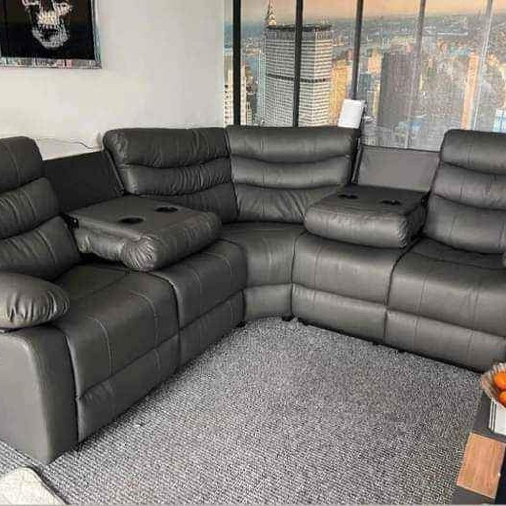 The Roma 3+2 Black Leather Recliner Sofa Set is the top of comfort with its laid-back cushions and power reclining capabilities. You will feel like you are on a getaway every time you take time to enjoy Roma. Regal, luxurious, and stately, the Roma Reclining Sofa Set can add a classy and formal appeal to any sitting room or formal living room. This handsome reclining sofa comfortably accommodates five people on its five-cushion seat design. A standard reclining seat is for double relaxation power. The Roma 3+2 Black Leather traditional furniture is upholstered in PU leather.

KEY FEATURES:

Soft Luxury PU Leather
High-Density Foam
Pull Down Cupholders
Strong Hardwood Frame
Assembly Required
DIMENSIONS:

3 SEATER: Length: 190 cm; Width: 90 cm; Height: 90 cm
2 SEATER: Length: 160 cm; Width: 90 cm; Height: 90 cm
FOR MORE DETAILS CONTACT:07745816778 WHATSAPP ONLY