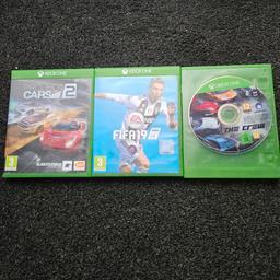 Xbox one games x  3.

Project cars 2.
Fifa 19
Midnight club.

£5 for all 3.

COLLECTION ONLY Hemel Hempstead