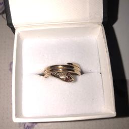 9ct animal snake ring amazing gold ring with red eyes offers welcome