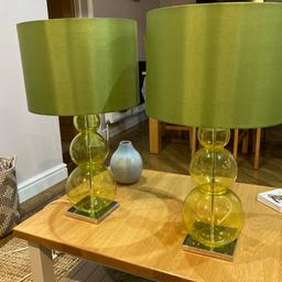 Next green glass table lamps x2 for £5.00 each
Both in very good condition and working.